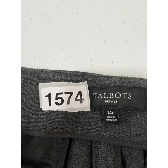 Talbots Petites Charcoal Gray Stretch Dress Pants Side Zipper - Women's 14 P - Picture 11 of 11